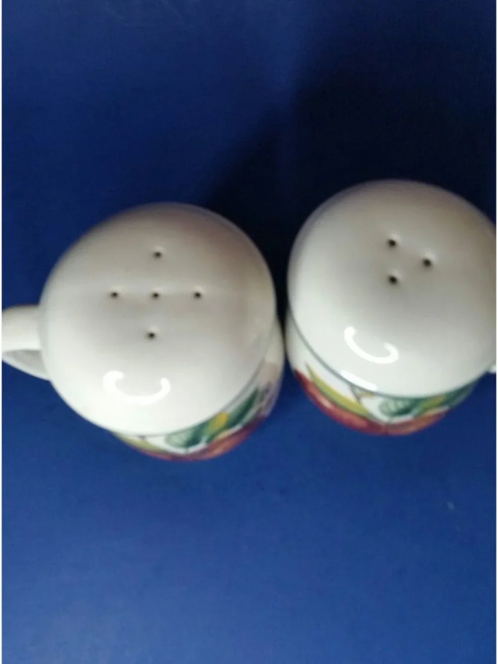 Casuals Apples Salt and Pepper Stove Top Shaker Set China Pearl Country